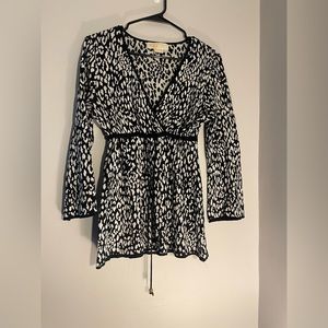 Michael Kors leopard print sweater in like new condition size large 100% cotton